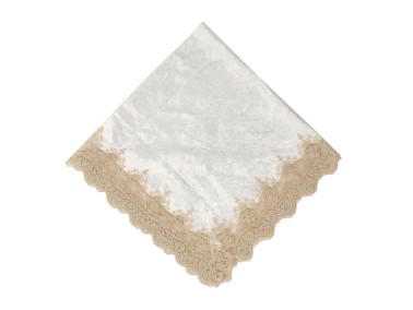 Çeyiz Diyarı - حزمه (صره) مخمل مطرزه لون كريمي - كابتشينو Çeyiz Diyarı - حزمه (صره) مخمل مطرزه لون كريمي - كابتشينو