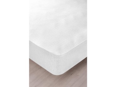 3D Quilted Liquid Proof 90X190cm Fitted Single Size Mattress Protector - Thumbnail