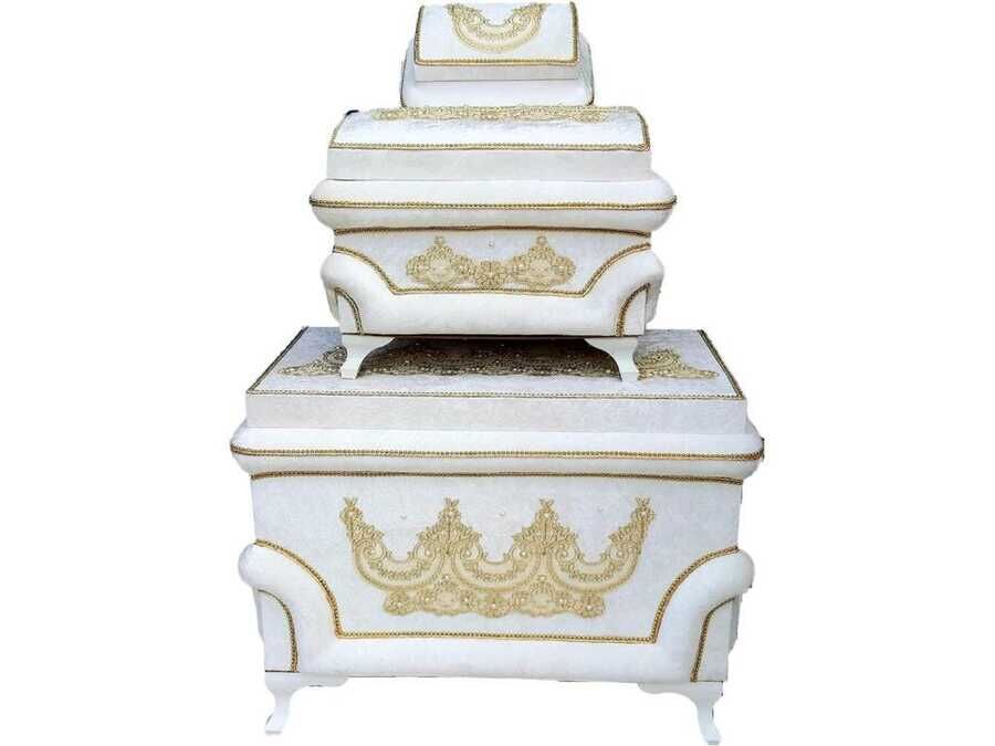 Azalea Luxury Stone 3 Piece Dowery Chest