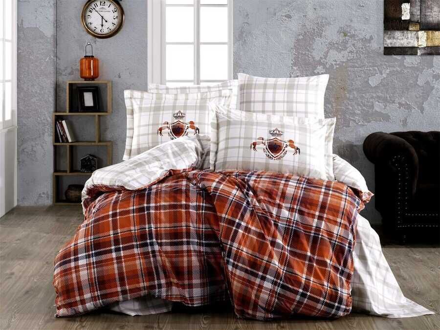 Adalia Single Duvet Cover Set Orange