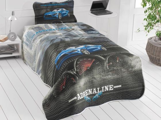 Adrenaline Youth and Kids Printed Single Bedspread Blue
