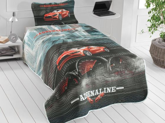 Adrenaline Youth and Kids Printed Single Bedspread Red