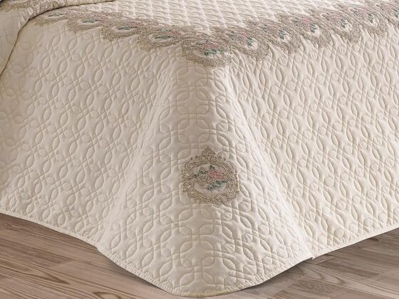 Adriana Double Bedspread Set Cream