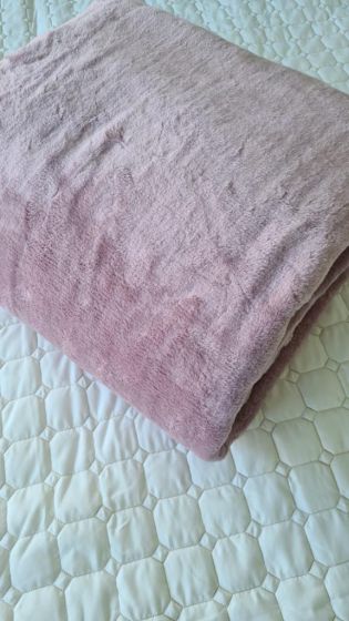 Aksu Single Size Blanket 155x215 cm Cotton/Polyester Fabric Dry Rose