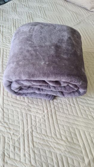 Aksu Single Size Blanket 155x215 cm Cotton/Polyester Fabric Plum