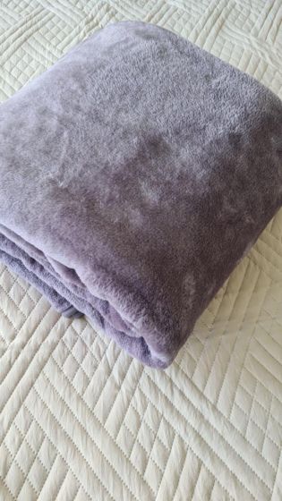 Aksu Single Size Blanket 155x215 cm Cotton/Polyester Fabric Plum