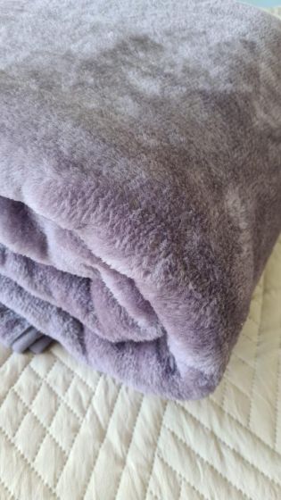 Aksu Single Size Blanket 155x215 cm Cotton/Polyester Fabric Plum