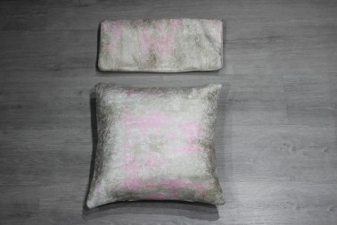 Alaçatı Velvet Cushion's Cover 2 PCS - Powder - Thumbnail