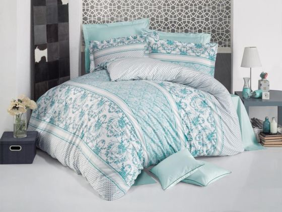 Alaçatı Double Duvet Cover Set Mint