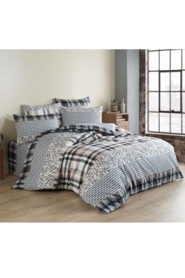 Albert Bedding Set 3 Pcs, Duvet Cover 160x200, Sheet 160x240, Pillowcase, Single Size, Self Patterned, Queen Bed Daily use