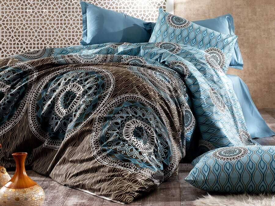  Alena Double Duvet Cover Set Asel Turquoise