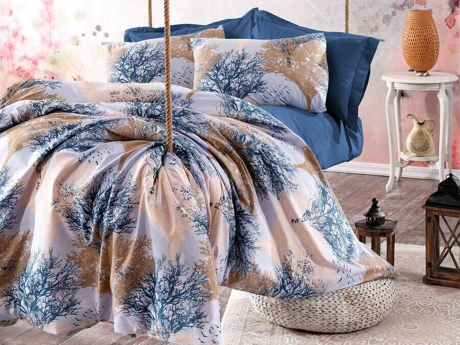 
Alena Double Duvet Cover Set Çınar Blue