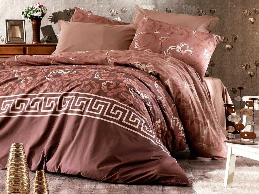 Dowry World - Alena Double Duvet Cover Set Talia Brown Dowry World - Alena Double Duvet Cover Set Talia Brown