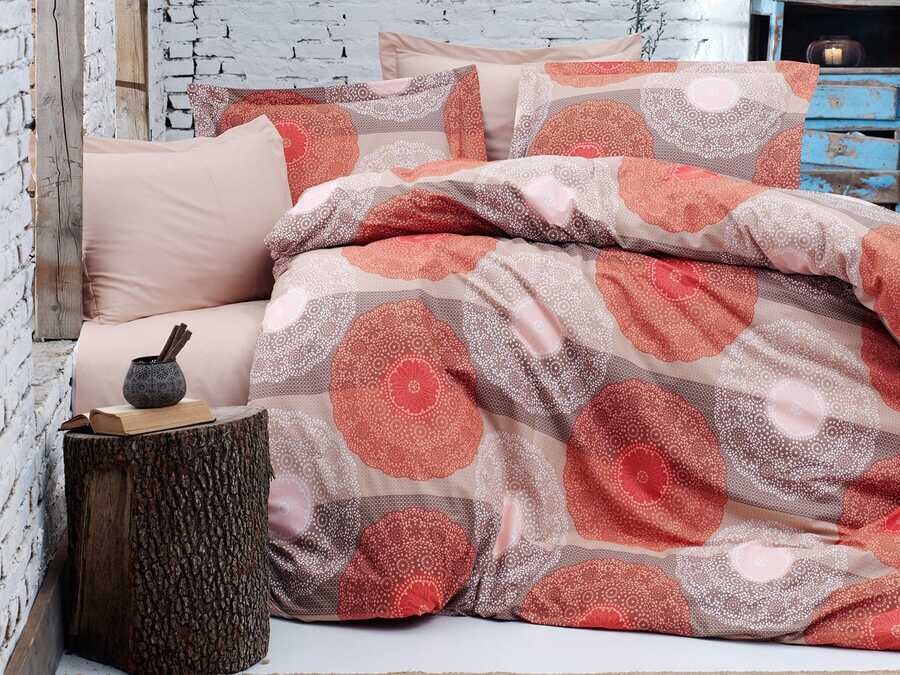 Dowry World - Alena Gilan طقم غطاء لحاف مزدوج لون بيج