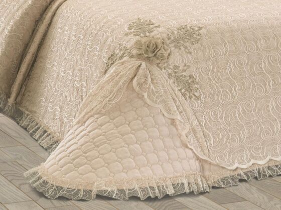 Aleyna Double Bedspread - Cappucino