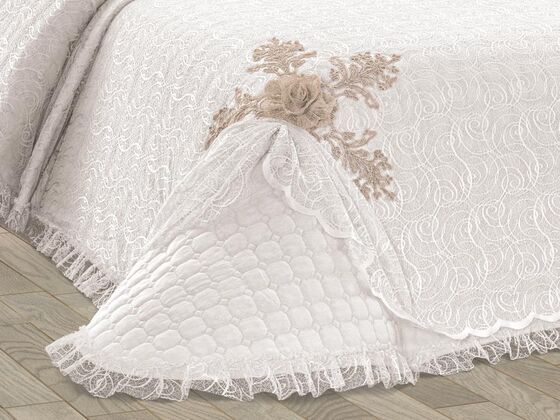 Aleyna Double Bedspread Cream