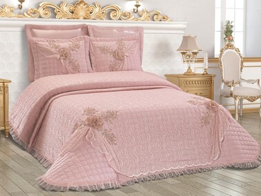 Aleyna Double Bedspread - Powder - Thumbnail