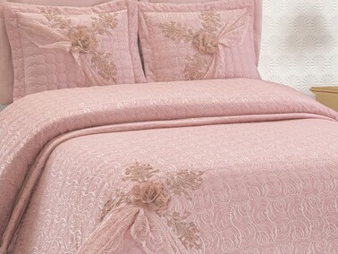 Aleyna Double Bedspread - Powder - Thumbnail