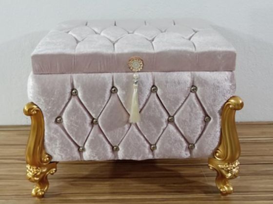 Alice Square 2 Pcs Dowery Chest with Split Tassels Powder