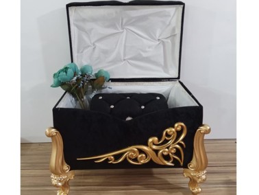 Allegra Dowry Chest 2 pcs with Plate Black - Thumbnail