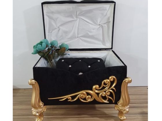 Allegra Dowry Chest 2 pcs with Plate Black