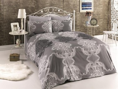 Çeyiz Diyarı - Alya Single Duvet Cover Set Gray Çeyiz Diyarı - Alya Single Duvet Cover Set Gray