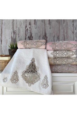 Çeyiz Diyarı - Amanda Lacy 6 pcs in Set Bamboo Hand and Face Towel 50x90 Cm Çeyiz Diyarı - Amanda Lacy 6 pcs in Set Bamboo Hand and Face Towel 50x90 Cm