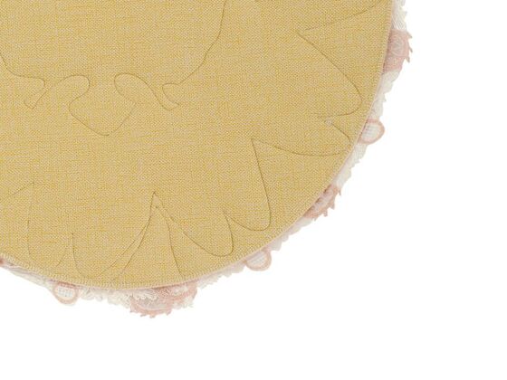 Amara French Guipure 2 Pcs Bath Mat Set Powder