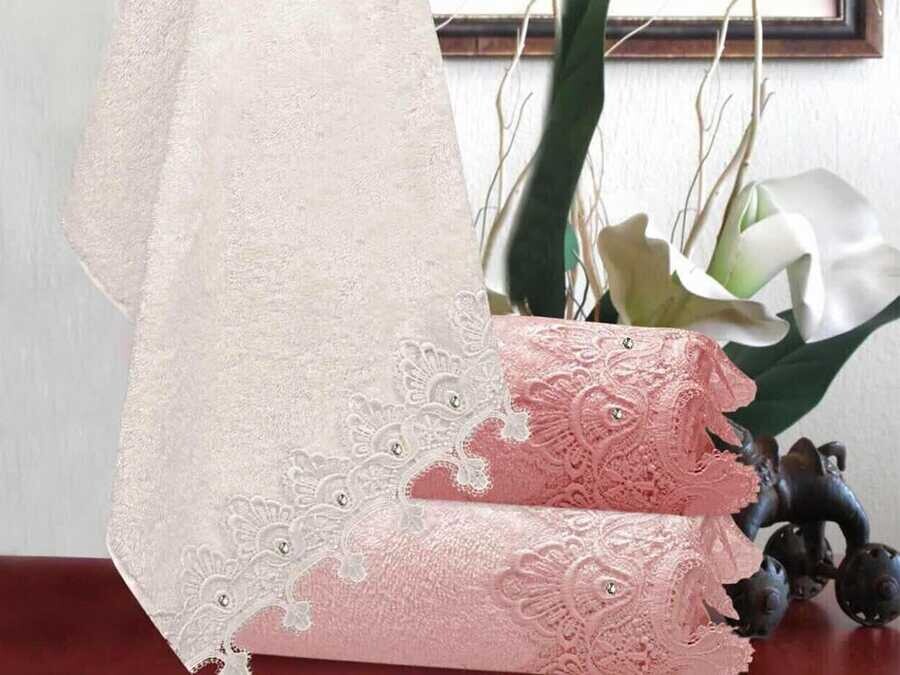 Çeyiz Diyarı - Angela Dantelli طقم مناشف مكون من 6 قطع Çeyiz Diyarı - Angela Dantelli طقم مناشف مكون من 6 قطع