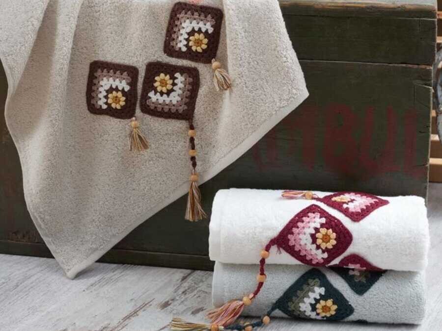 Angelina Pansy Bamboo Hand Face Towel - 6 Color - Thumbnail