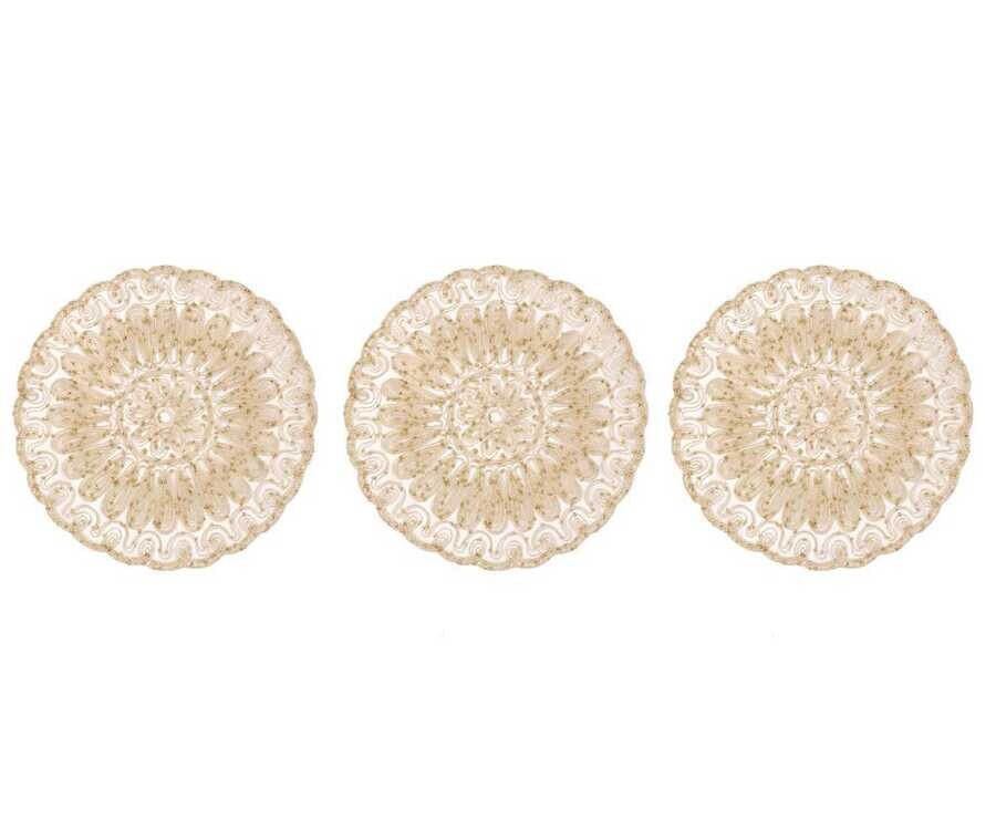 Dowry World - Anglez Cord Embroidered Luxury Placemat 3 pcs Gold Dowry World - Anglez Cord Embroidered Luxury Placemat 3 pcs Gold