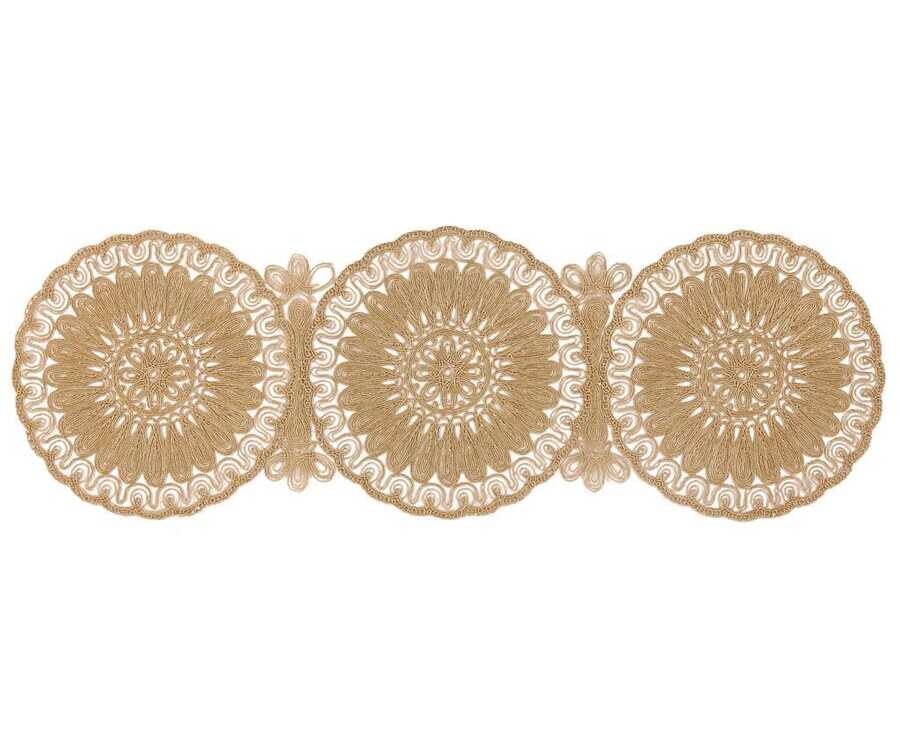 Dowry World - Anglez Cord Embroidered Luxury Midi Runner Cappucino Dowry World - Anglez Cord Embroidered Luxury Midi Runner Cappucino