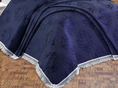 Anka Cotton Single Pique Set Navy Blue - Thumbnail