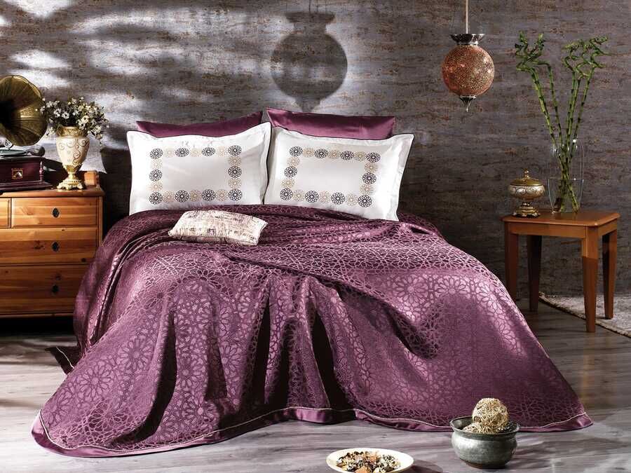 Anna Double Pique Set Plum