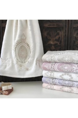 Çeyiz Diyarı - Arella Lacy 6 pcs in Set Bamboo Hand and Face Towel 50x90 Cm Çeyiz Diyarı - Arella Lacy 6 pcs in Set Bamboo Hand and Face Towel 50x90 Cm