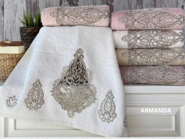 Çeyiz Diyarı - Armanda Hand and Face Towel Set 50x90 cm 6 pcs in Set Çeyiz Diyarı - Armanda Hand and Face Towel Set 50x90 cm 6 pcs in Set