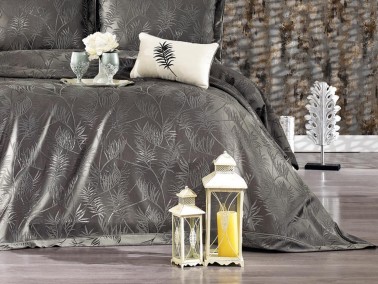 Armoni Double Bedspread Set Anthracite Gray - Thumbnail