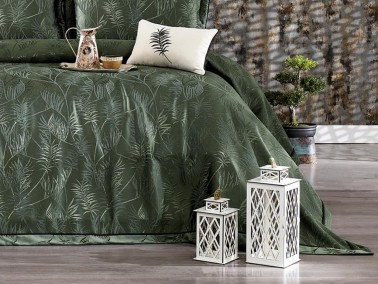 Armoni Double Bedspread Set Green - Thumbnail