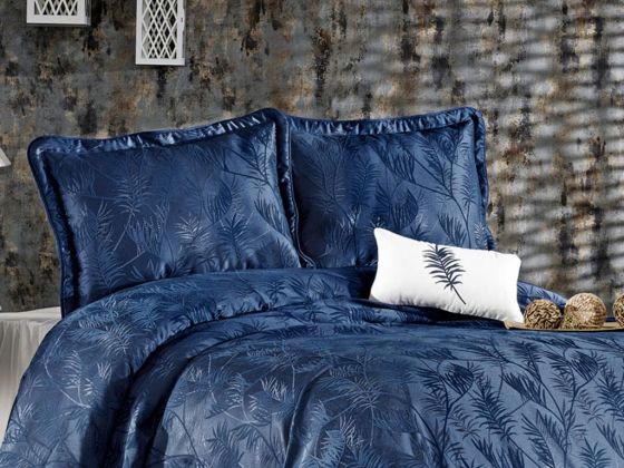Armoni Double Bedspread Set Navy Blue