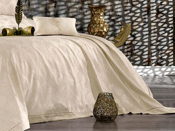 Armoni Double Bedspread Set Vanilla