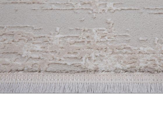 Asel Draw Carpet/Rug Rectangle 160x230 cm White - Beige