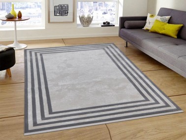 Asel Modern Carpet/Rug Rectangle 160x230 cm Grey - Beige - Thumbnail