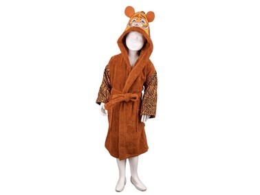 Aslan 100% Cotton Children's Bathrobe 1-2 Years - Thumbnail