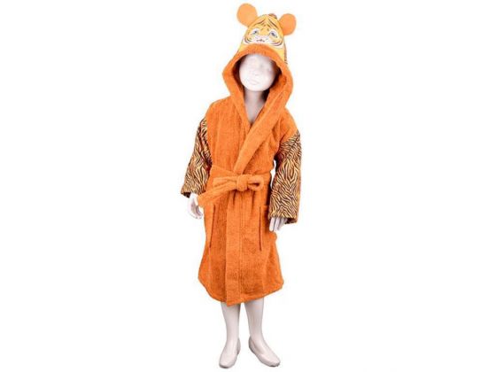 Aslan 100% Cotton Children's Bathrobe Mustard 1-2 Years