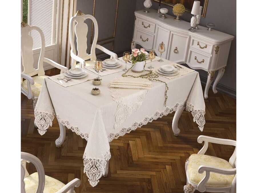 Asli Table Cloth 26 Pieces Cream - Thumbnail