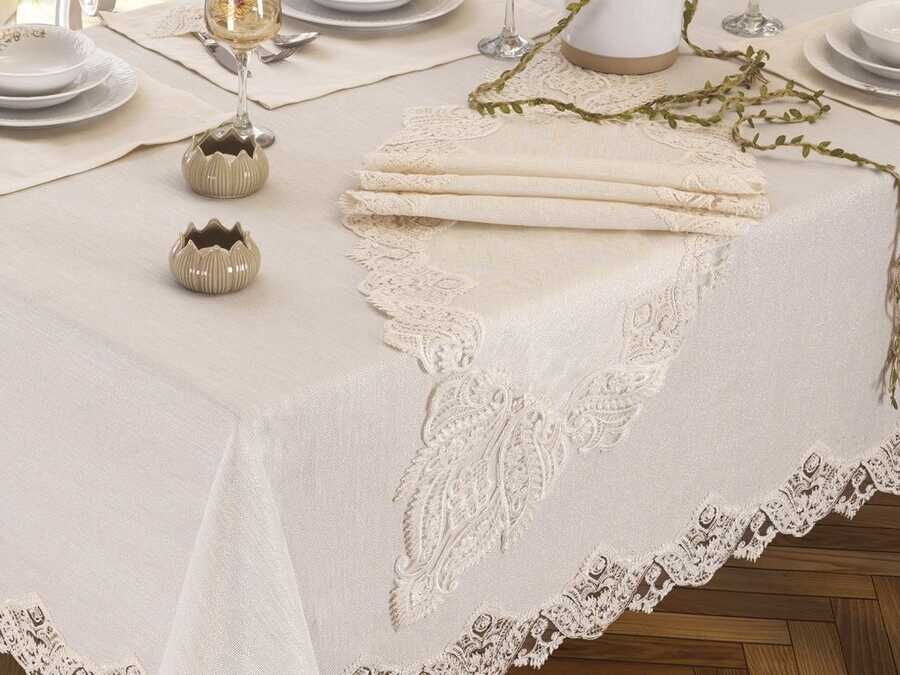 Asli Table Cloth 26 Pieces Cream