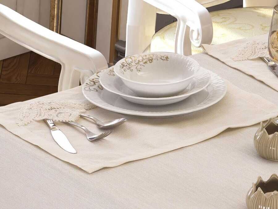 Asli Table Cloth 26 Pieces Cream