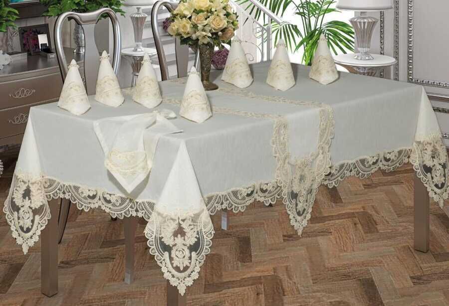 Asu Table Cloth Set 26 Pieces Cream