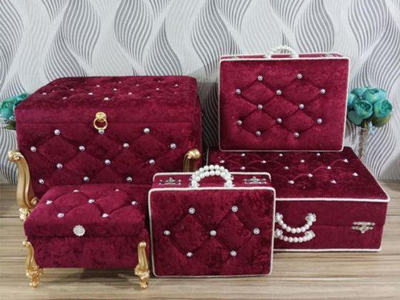 Avangarde 5 Liter Dowry Chest Set Burgundy