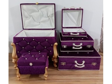 Avangarde 5 Liter Dowry Chest Set Purple - Thumbnail